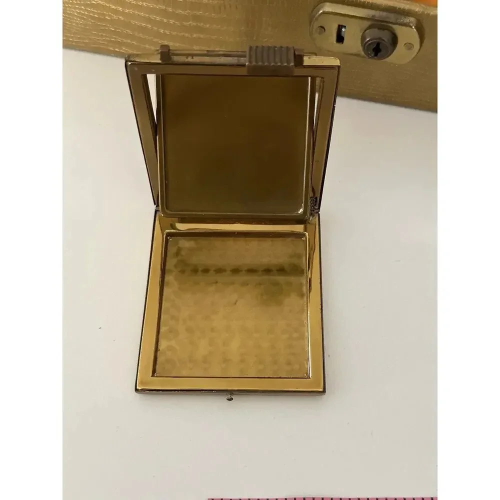 Vintage Small Gold Metal Frame Twofold Goldtone Picture Frame Nursery Decor
